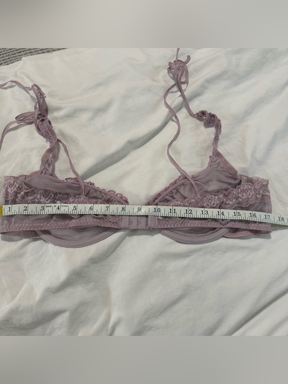 Sheer Lavender Underwire Bra - Women's Intimates - Picture 5 of 7